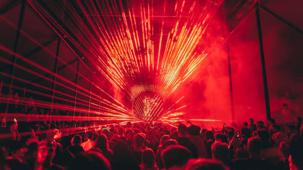 Red laser club crowd